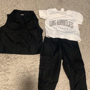 SHEIN Black and White Kids Matching Set